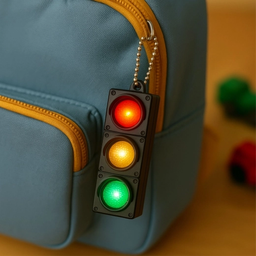 Kompaktiškas aksesuaras raktams ir kuprinei