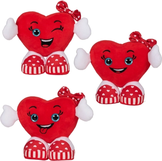 plush Valentine heart with little hands and sneakers 15 cm