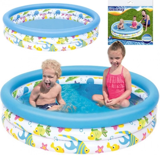 Pripučiamas vaikų sodo baseinas BESTWAY 122 × 25 cm, 140 l
