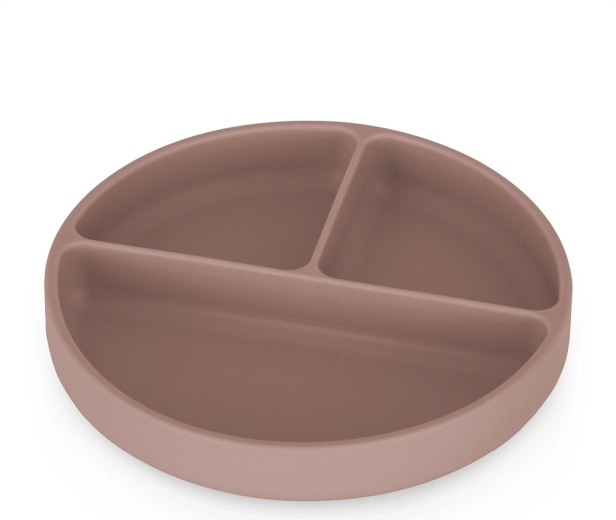 Petite&Mars silikoninė dalijama lėkštutė su siurbtuku Take&Match velvet latte 6m+