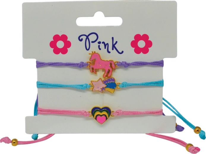 Kids' Bracelets 3 pcs – Unicorn, Comet and Heart