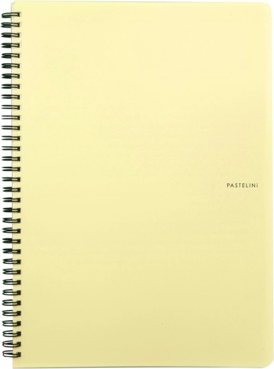 A4 spiralinis bloknotas PASTELINI geltonas