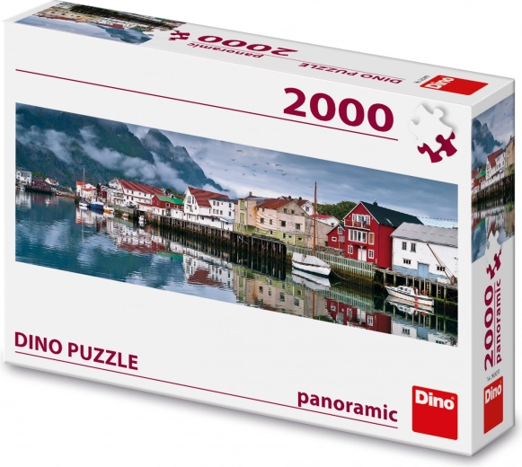 Žvejų kaimelio dėlionė – 2000 detalių, panoraminė