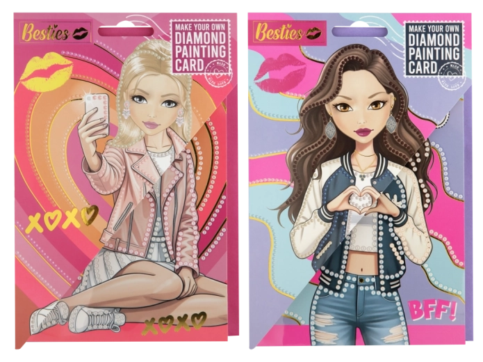 Diamond Painting – Besties Greeting Cards