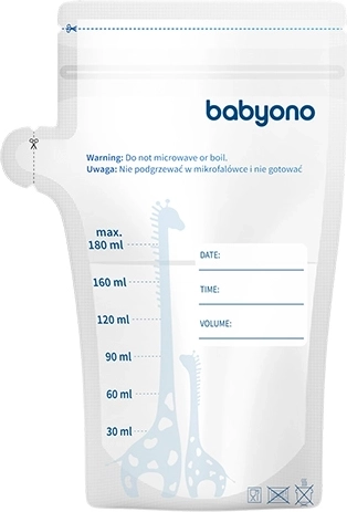 Breast Milk Storage Bags 180 ml – 30 pcs BabyOno