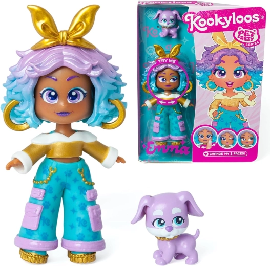 KookyLoos figūrėlė Emma – Pet Party su šuniuku