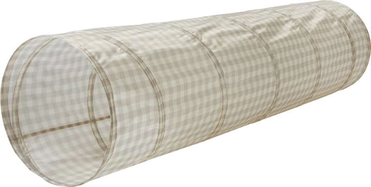 3 sprouts vaikiškas žaidimų tunelis recycled gingham beige – 1 vnt.