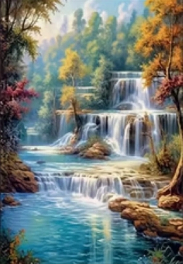 Norimpex deimantinė tapyba „Krioklys įlankoje“ 30 × 40 cm