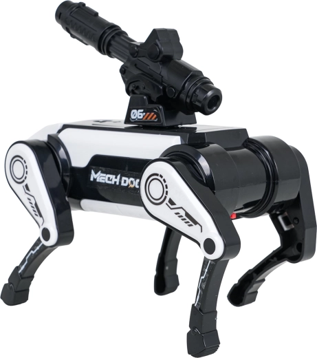 Futuristic robot dog with LED lighting