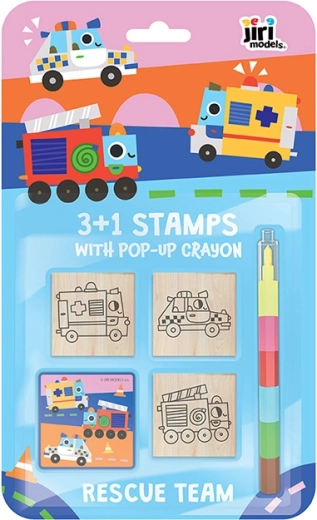 Stamps 3+1 with wax crayon – Rescue Team