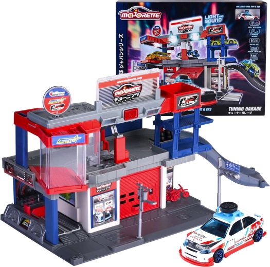 Majorette Japan Series tuning garage with Honda Civic Type R EK9 vehicle