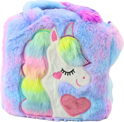 Colorful Plush Bag with Unicorn