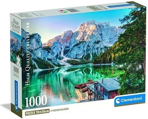 Clementoni dėlionė Compact Emerald Lake Braies 1000 dalių