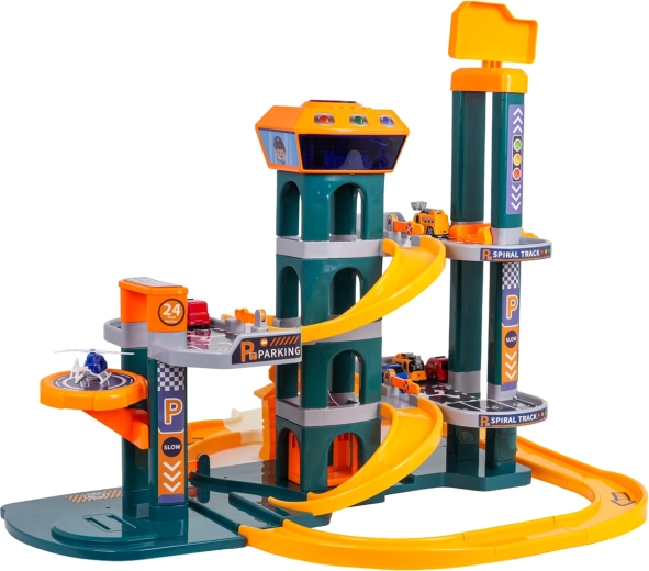 Dviaukštis parkavimas ir spiralinis nusileidimas