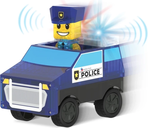 2 figūrėlės ir prisukamas policijos automobilis rinkinyje