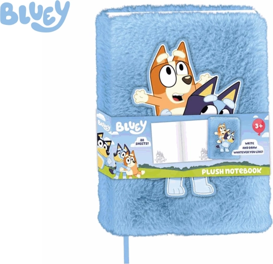 Plush Notebook BLUEY A5, 80 pages