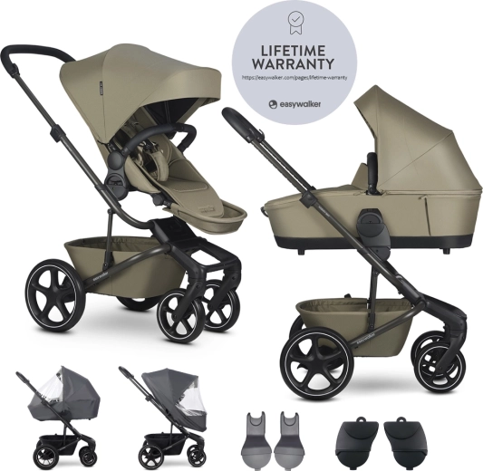 Easywalker XL rinkinys: kombinuotas vežimėlis Harvey NXT su priedais – Tamsiai mėlyna