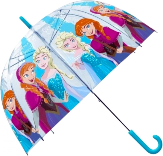 Children's manual Frozen umbrella with Anna and Elsa