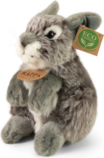Plush Gray Sitting Bunny 20 cm ECO-FRIENDLY
