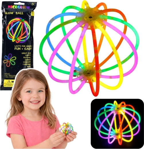 Dviguba švytinti apyrankė su drugeliu Neon Glow 20 cm