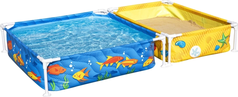 Bestway My First Frame Pool – vaikiško baseino ir smėlio dėžės rinkinys 213 × 122 × 30,5 cm