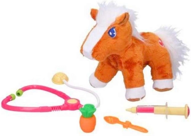 Interactive Plush Horse Veterinarian with Sound Effects
