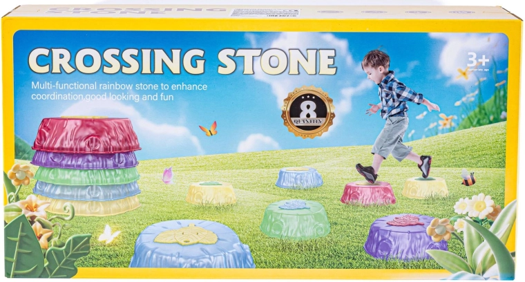 Colorful anti-slip shapes for stable footing