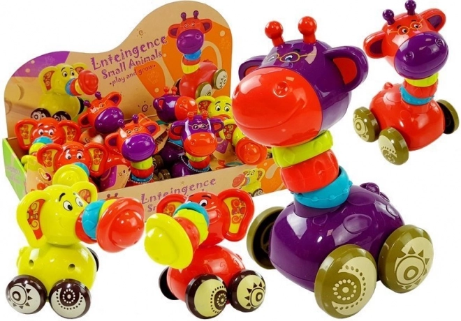 Animals on Wheels – Giraffe and Elephant