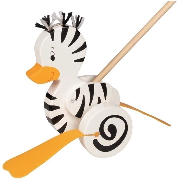 Goki Push-Along Duck Zebro