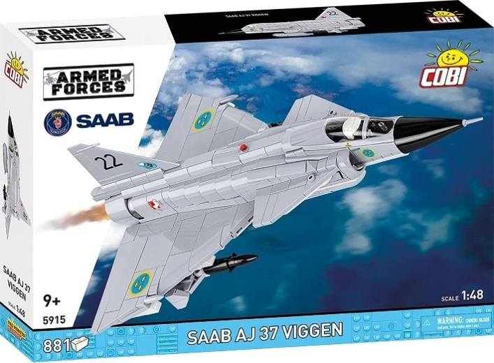 SAAB JA 37 VIGGEN konstruktorius – 881 detalė (mastelis 1:48)