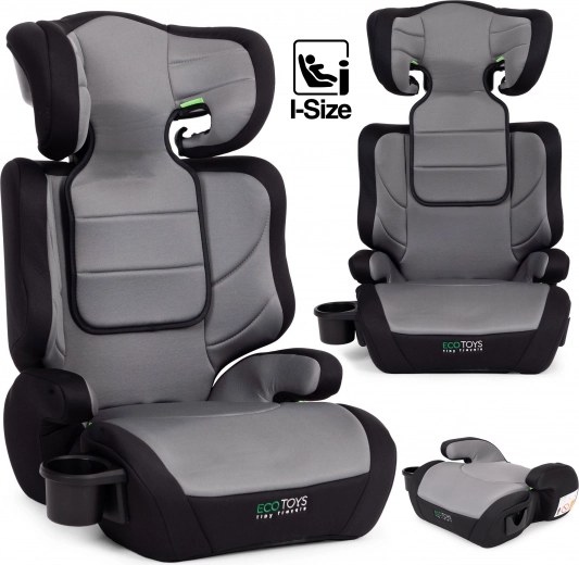 Automobilinė kėdutė 2 iš 1 i-Size su paaukštinimu 100–150 cm ir gėrimų laikikliu ECOTOYS