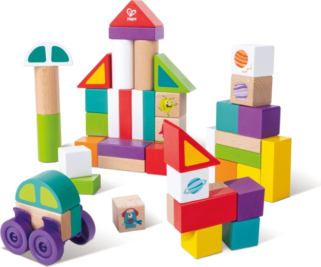 Wooden Blocks Space Monsters