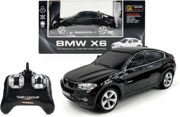 RC BMW automobilis su priekiniais ir galiniais žibintais