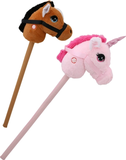 Pliušinis hobby horse arkliukas arba vienaragis su garsais, maitinamas baterijomis – 1 vnt.