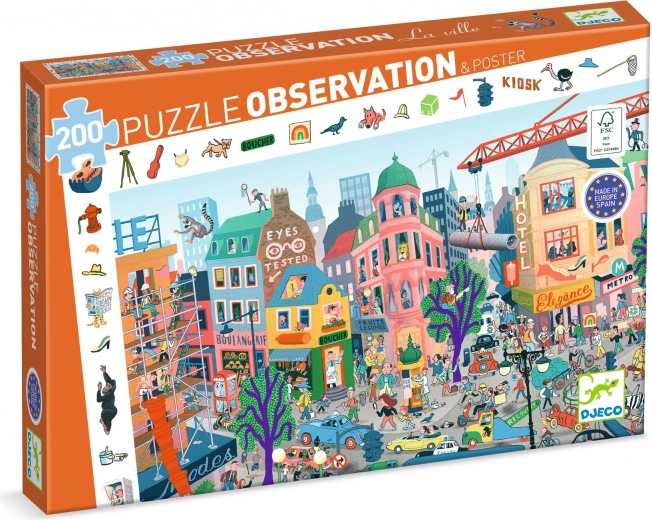DJECO Search Puzzle City - 200 Pieces