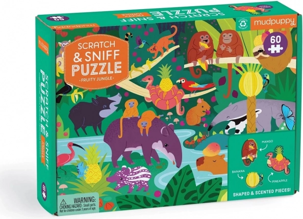 Mudpuppy Scented Puzzle Fruit Jungle, 60 Pieces