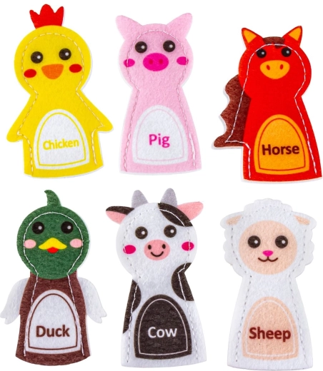 Finger puppets for stories and learning about animals