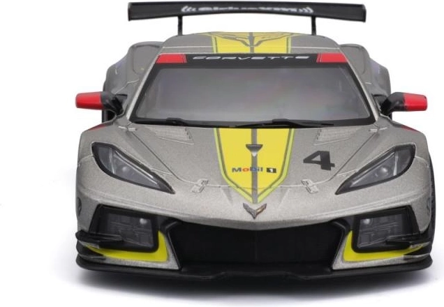 Metalinės automobilio modelis 1:24 BBURAGO Corvette C8.R 2020 lenktyninis geltonas