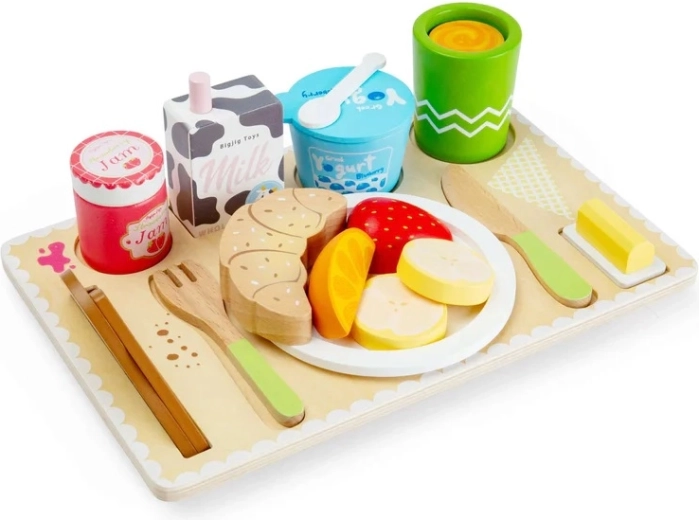 Bigjigs Toys wooden breakfast tray
