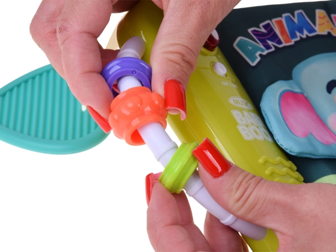 Silicone teether and handle with beads