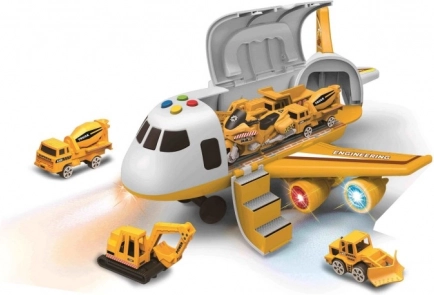 Keleivinis lėktuvas su krovinių skyriumi ir 3 automobiliukais 1:64