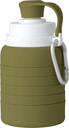 Mininor sulankstomas silikoninis butelis Moss Green