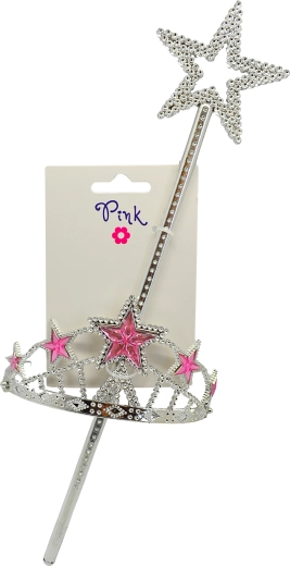 Headband with Crown and Magic Wand Star