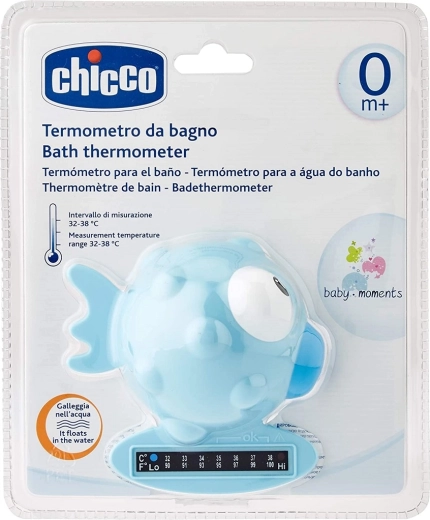 Chicco vonios termometras žuvelė šviesiai mėlyna