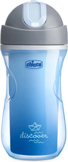 Chicco Sport thermal cup with straw, blue, 266 ml