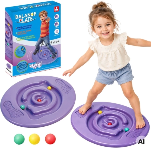 WOOPIE Balance Board with Maze, Purple