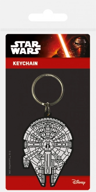 Guminis raktų pakabukas Star Wars Millennium Falcon