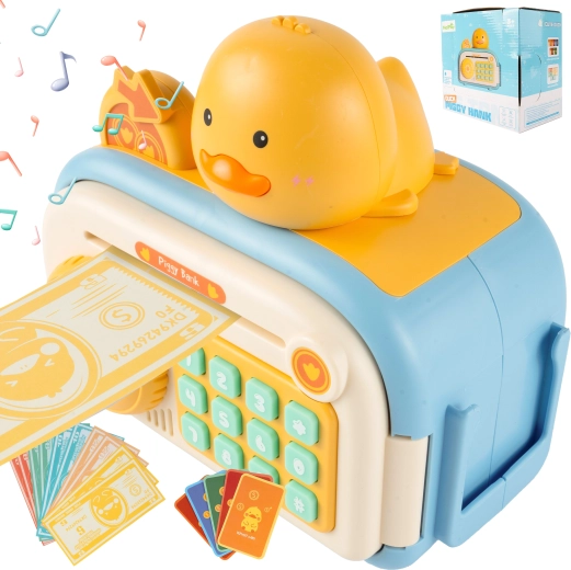 Electronic Kids’ Safe Piggy Bank Kaczuszka with PIN and Fingerprint