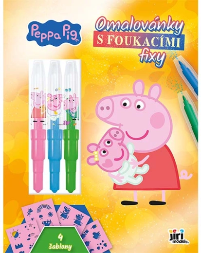 Spalvinimo knygelė su pūtimo flomasteriais „Pepė Kiaulytė“
