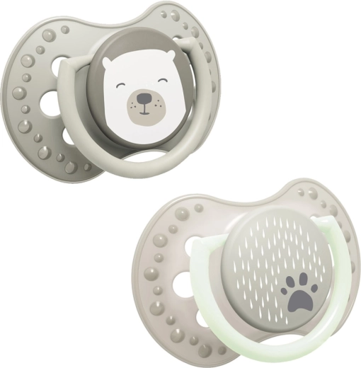 LOVI dynamic silicone pacifier Buddy bear 0–6 months, 2 pcs
